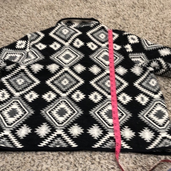 Vintage Jane Ashley Blazer Size 14 Black Tribal Southwest Pattern - Picture 10 of 12